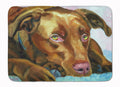 Chocolate Labrador Waiting Memory Foam Kitchen Mat Machine Washable Anti-Fatigue Cushion Comfort Bath or Kitchen Rug