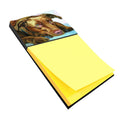 Chocolate Labrador Waiting Watercolor Sticky Note Holder Refillable Dispenser Desk Accessory 3x3 Pad Gift