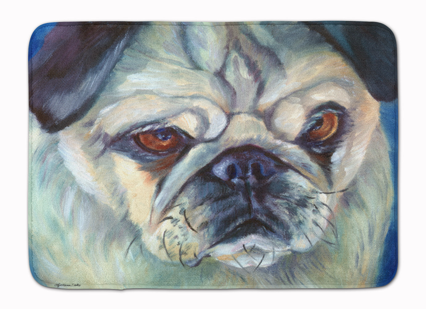 Pug in Thought Memory Foam Kitchen Mat Machine Washable Anti-Fatigue Cushion Comfort Bath or Kitchen Rug