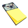 Pug in Thought Watercolor Sticky Note Holder Refillable Dispenser Desk Accessory 3x3 Pad Gift