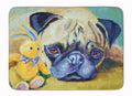 Pug Bunny Rabbit Memory Foam Kitchen Mat Machine Washable Anti-Fatigue Cushion Comfort Bath or Kitchen Rug