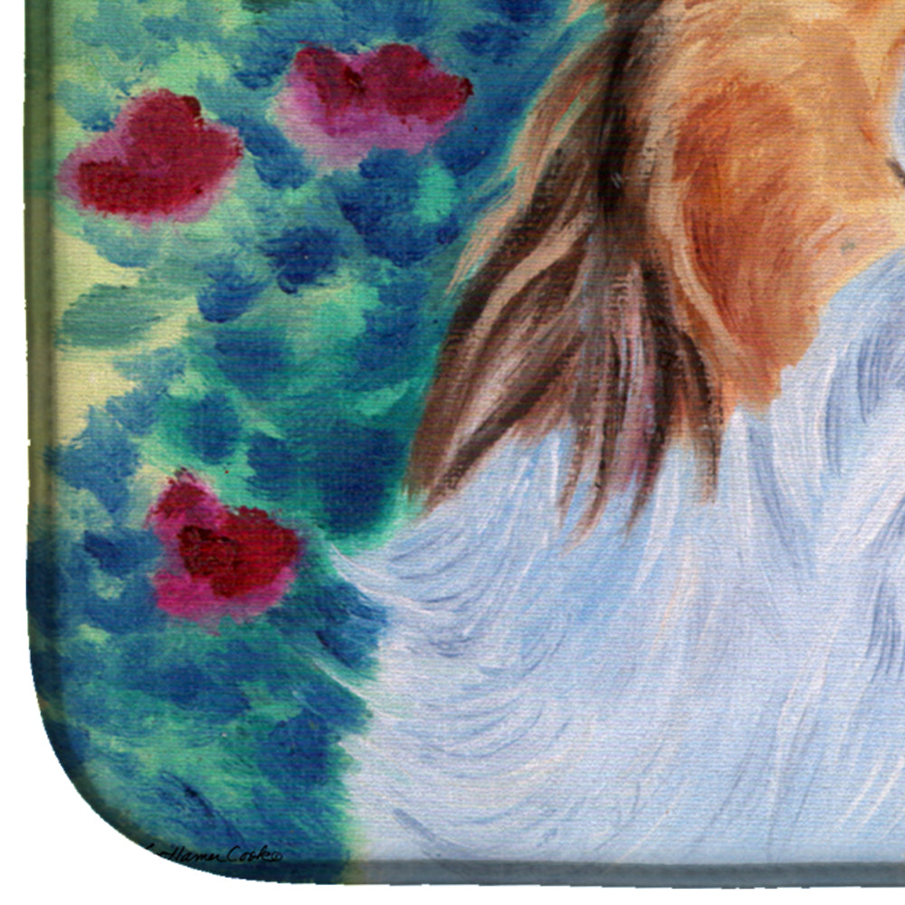Sheltie Dish Drying Mat Absorbent Dish Drying Mat Pad for Kitchen Counter Dish Drainer Mat for Countertop, 14 x 21", Multicolor
