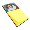 Sheltie Watercolor Sticky Note Holder Refillable Dispenser Desk Accessory 3x3 Pad Gift