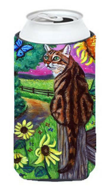 Bengal Cat Tall Boy Hugger Can Cooler Sleeve Machine Washable Drink Collapsible Insulator Beverage Insulated Holder
