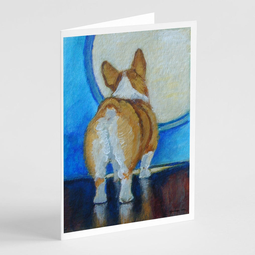 Corgi Butt Greeting Cards Pack of 8 Blank Cards with Envelopes Whimsical A7 Size 5x7