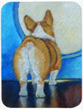 Corgi Butt Cutting Board Tempered Glass Kitchen Cutting Surface, Heat Resistant Chopping, Non-Slip Feet, Food Prep & Serving