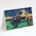 Great Dane Hard Day Greeting Cards Pack of 8 Blank Cards with Envelopes Whimsical A7 Size 5x7