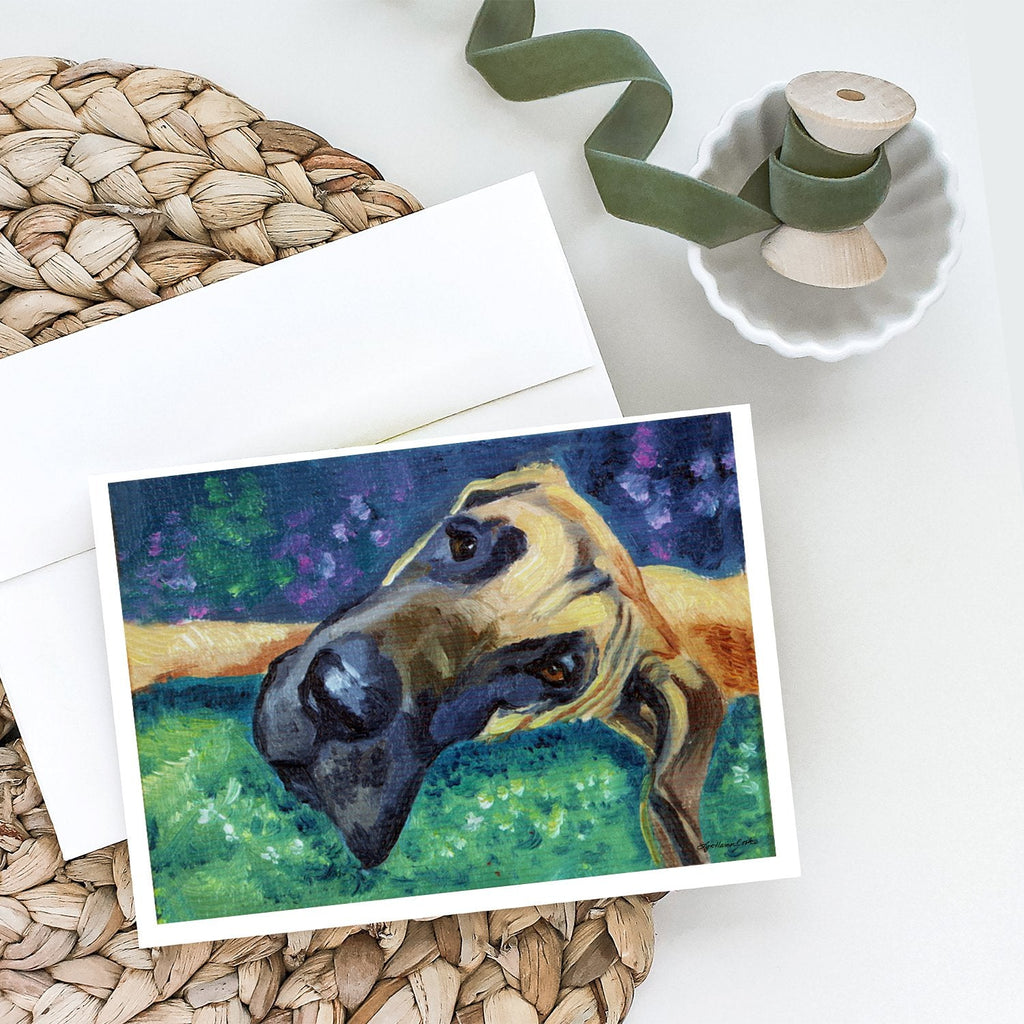 Great Dane Hard Day Greeting Cards Pack of 8 Blank Cards with Envelopes Whimsical A7 Size 5x7