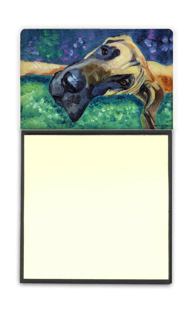 Great Dane Hard Day Watercolor Sticky Note Holder Refillable Dispenser Desk Accessory 3x3 Pad Gift