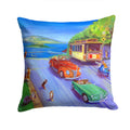 Corgi Hyde Park Decorative Throw Pillow 14x14 Indoor Outdoor Accent Cushion, Fabric Cover with Insert for Sofa, Bed, Porch & Living Room