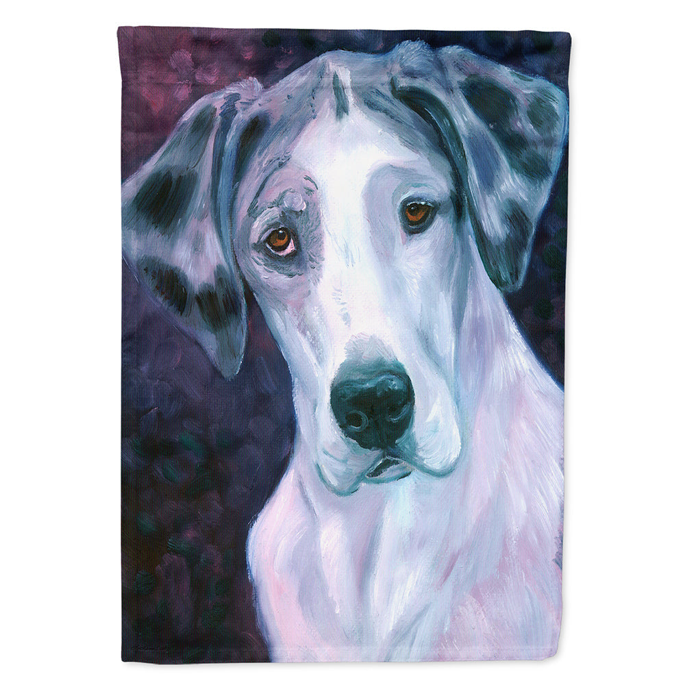 Curious Great Dane House Flag 28x40 Porch Sleeve Pole Decorative Outside Yard Banner Artwork Wall Hanging, Polyester