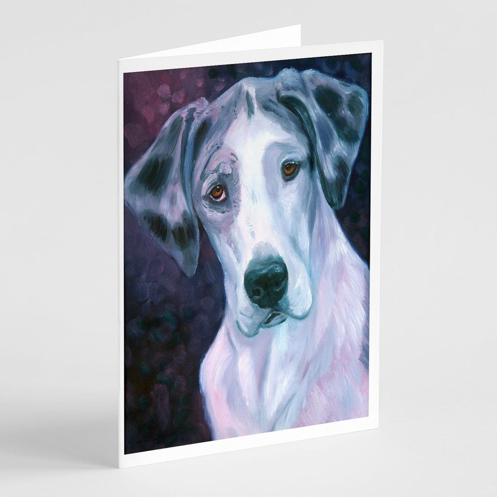 Curious Great Dane Greeting Cards Pack of 8 Blank Cards with Envelopes Whimsical A7 Size 5x7