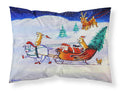 Corgi Highhacked Santa Claus Sleigh Standard Pillowcase Lightweight Super Soft Easy Care Decorative Artwork Pillowcase, Standard