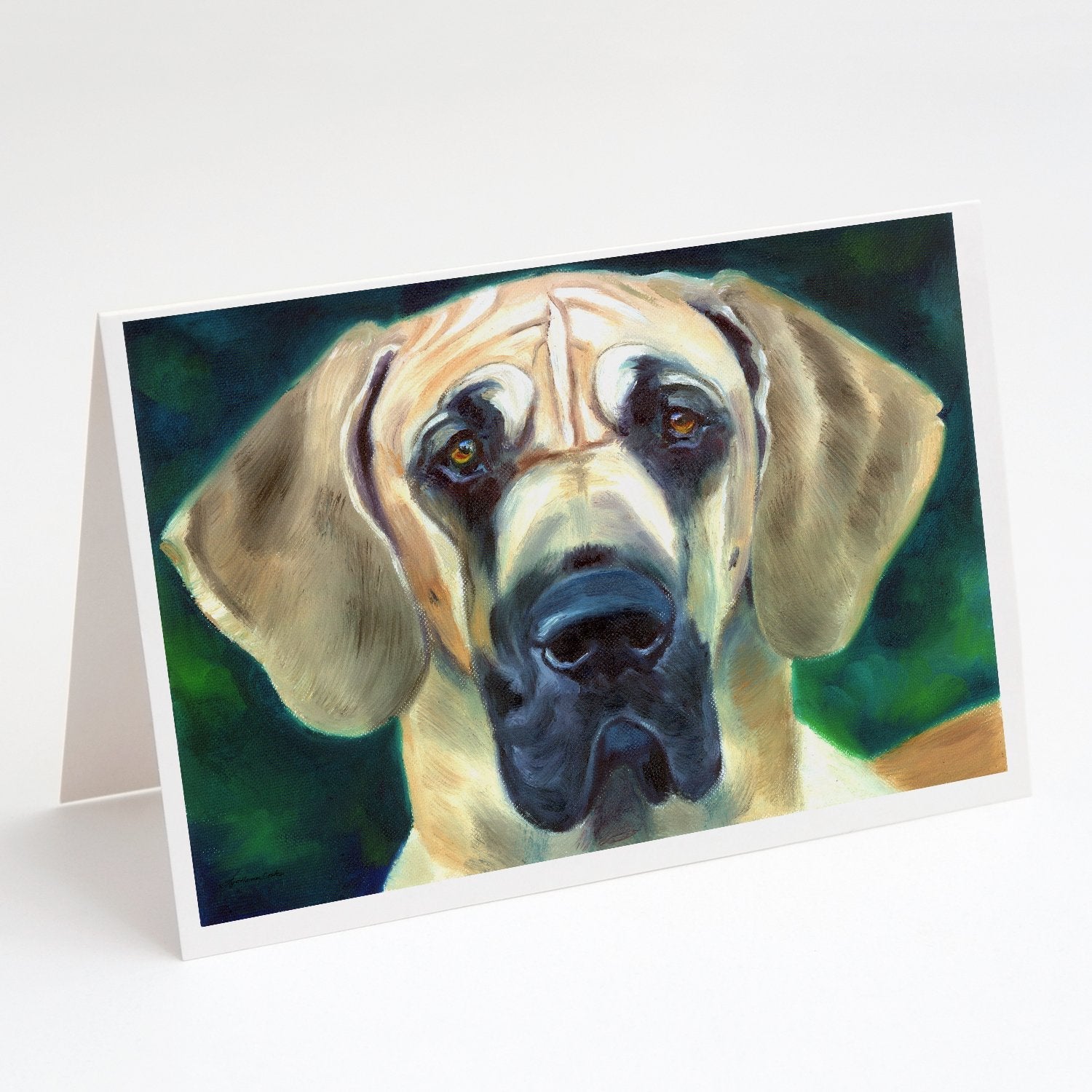 Great Dane Lookin at you Greeting Cards Pack of 8 Blank Cards with Envelopes Whimsical A7 Size 5x7