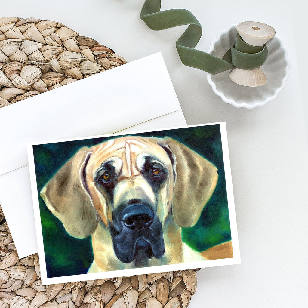 Great Dane Lookin at you Greeting Cards Pack of 8 Blank Cards with Envelopes Whimsical A7 Size 5x7