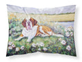 Saint Bernard in Flowers Standard Pillowcase Lightweight Super Soft Easy Care Decorative Artwork Pillowcase, Standard