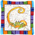 Beach and Seafood Letter C Decorative Throw Pillow 14x14 Indoor Outdoor Accent Cushion, Fabric Cover with Insert for Sofa, Bed, Porch & Living Room