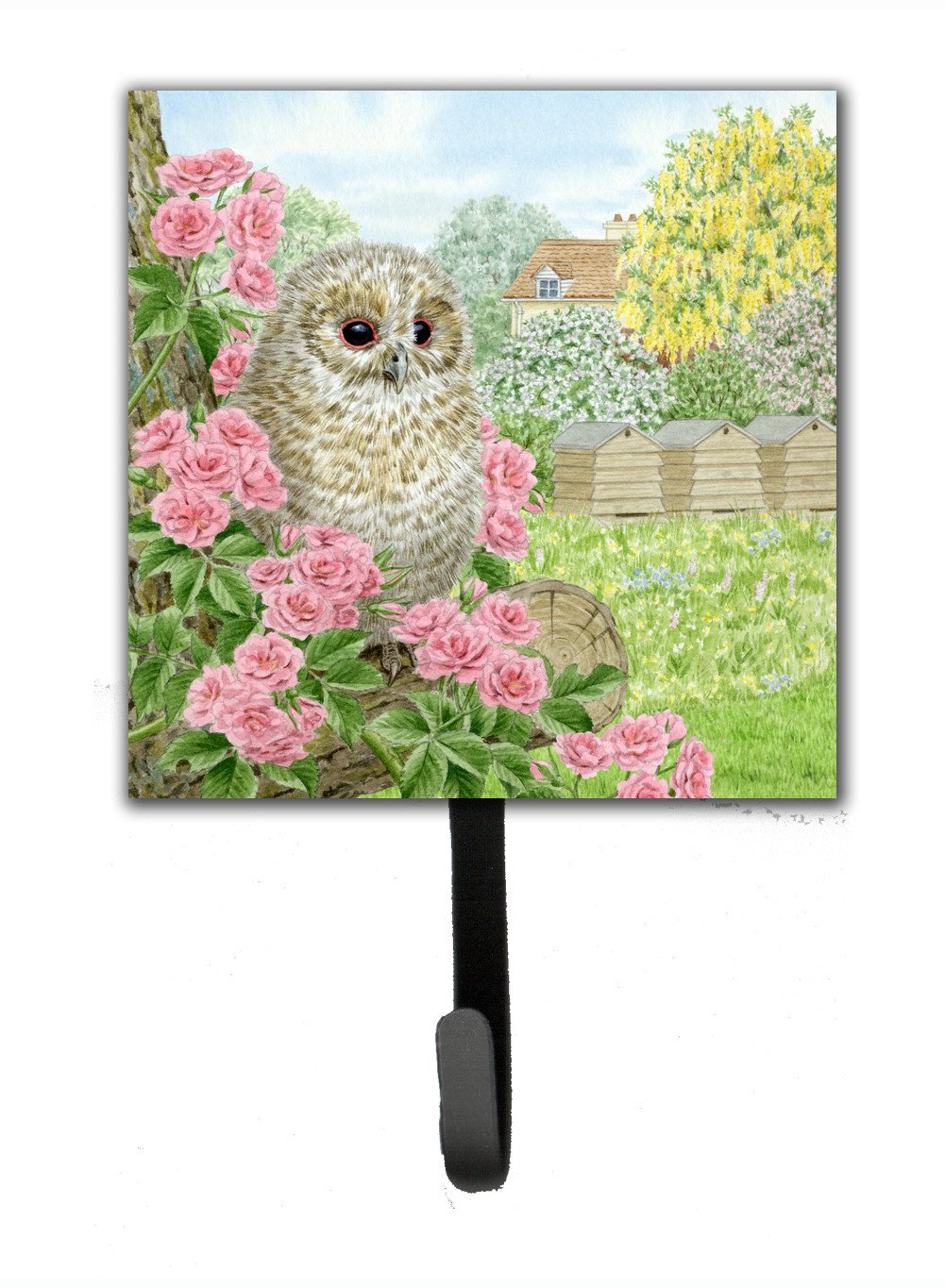 Tawny Owlet by Sarah Adams Leash or Key Holder Wall Hooks, Key Hooks Holder, Coat Rack Wall Mount, Coat Hooks, Hooks for Hanging Keys, Towels, Aprons, Leashes