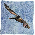 Pelican Cool Blue Water Decorative Throw Pillow 14x14 Indoor Outdoor Accent Cushion, Fabric Cover with Insert for Sofa, Bed, Porch & Living Room