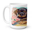 Dachshund Ceramic Coffee Mug 15 oz Decorative Large C Handle Mug Cup for Tea, Cocoa Hot Chocolate