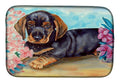 Dachshund Dish Drying Mat Absorbent Dish Drying Mat Pad for Kitchen Counter Dish Drainer Mat for Countertop, 14 x 21", Multicolor