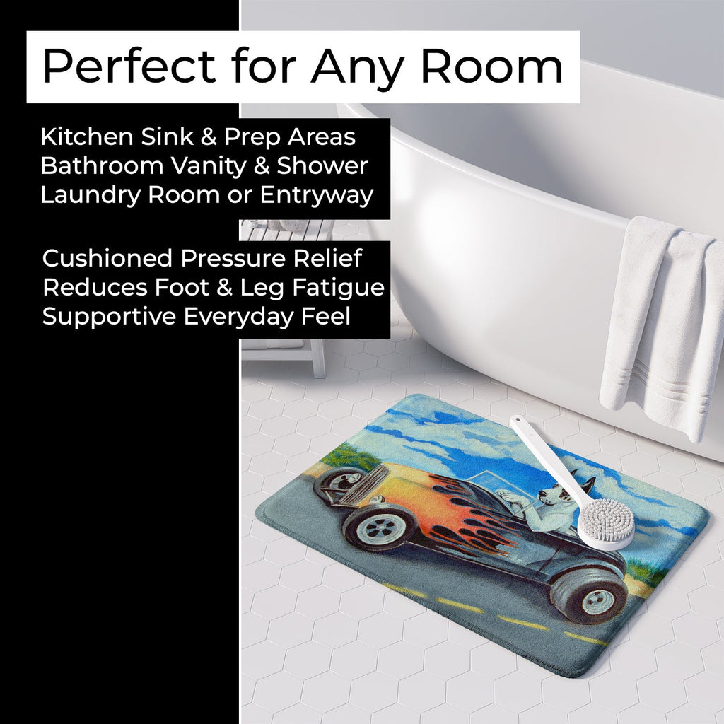Great Dane Memory Foam Kitchen Mat Machine Washable Anti-Fatigue Cushion Comfort Bath or Kitchen Rug