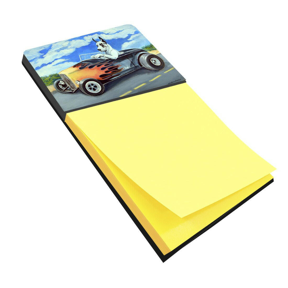 Great Dane Watercolor Sticky Note Holder Refillable Dispenser Desk Accessory 3x3 Pad Gift
