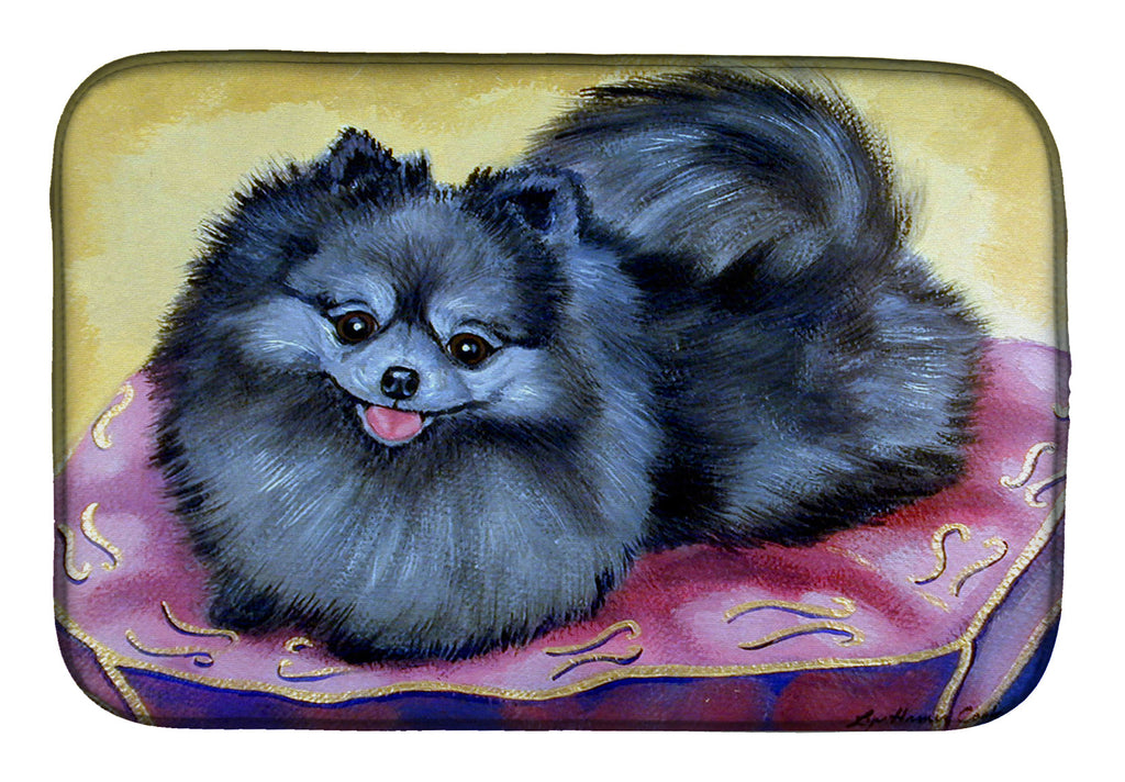 Pomeranian Dish Drying Mat Absorbent Dish Drying Mat Pad for Kitchen Counter Dish Drainer Mat for Countertop, 14 x 21", Multicolor