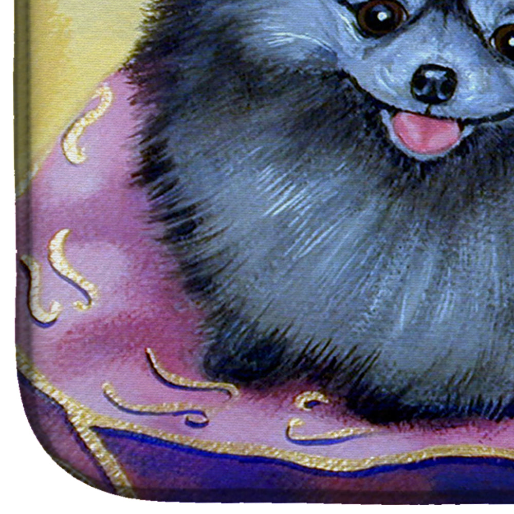 Pomeranian Dish Drying Mat Absorbent Dish Drying Mat Pad for Kitchen Counter Dish Drainer Mat for Countertop, 14 x 21", Multicolor
