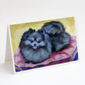 Pomeranian Greeting Cards Pack of 8 Blank Cards with Envelopes Whimsical A7 Size 5x7