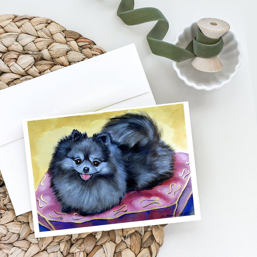 Pomeranian Greeting Cards Pack of 8 Blank Cards with Envelopes Whimsical A7 Size 5x7