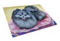 Pomeranian Cutting Board Tempered Glass Kitchen Cutting Surface, Heat Resistant Chopping, Non-Slip Feet, Food Prep & Serving