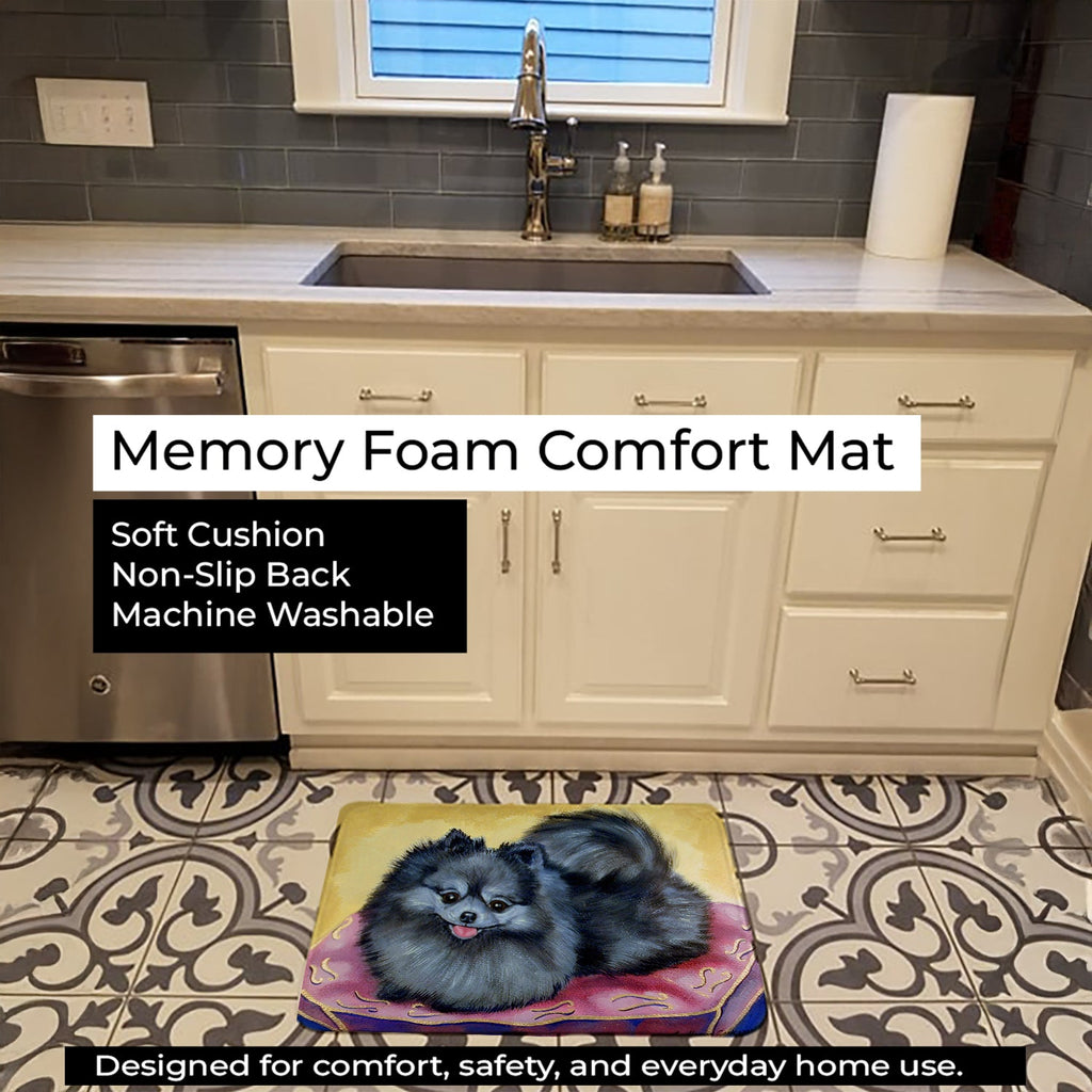 Pomeranian Memory Foam Kitchen Mat Machine Washable Anti-Fatigue Cushion Comfort Bath or Kitchen Rug