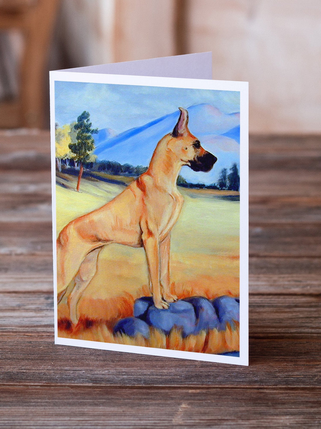 Great Dane Greeting Cards Pack of 8 Blank Cards with Envelopes Whimsical A7 Size 5x7