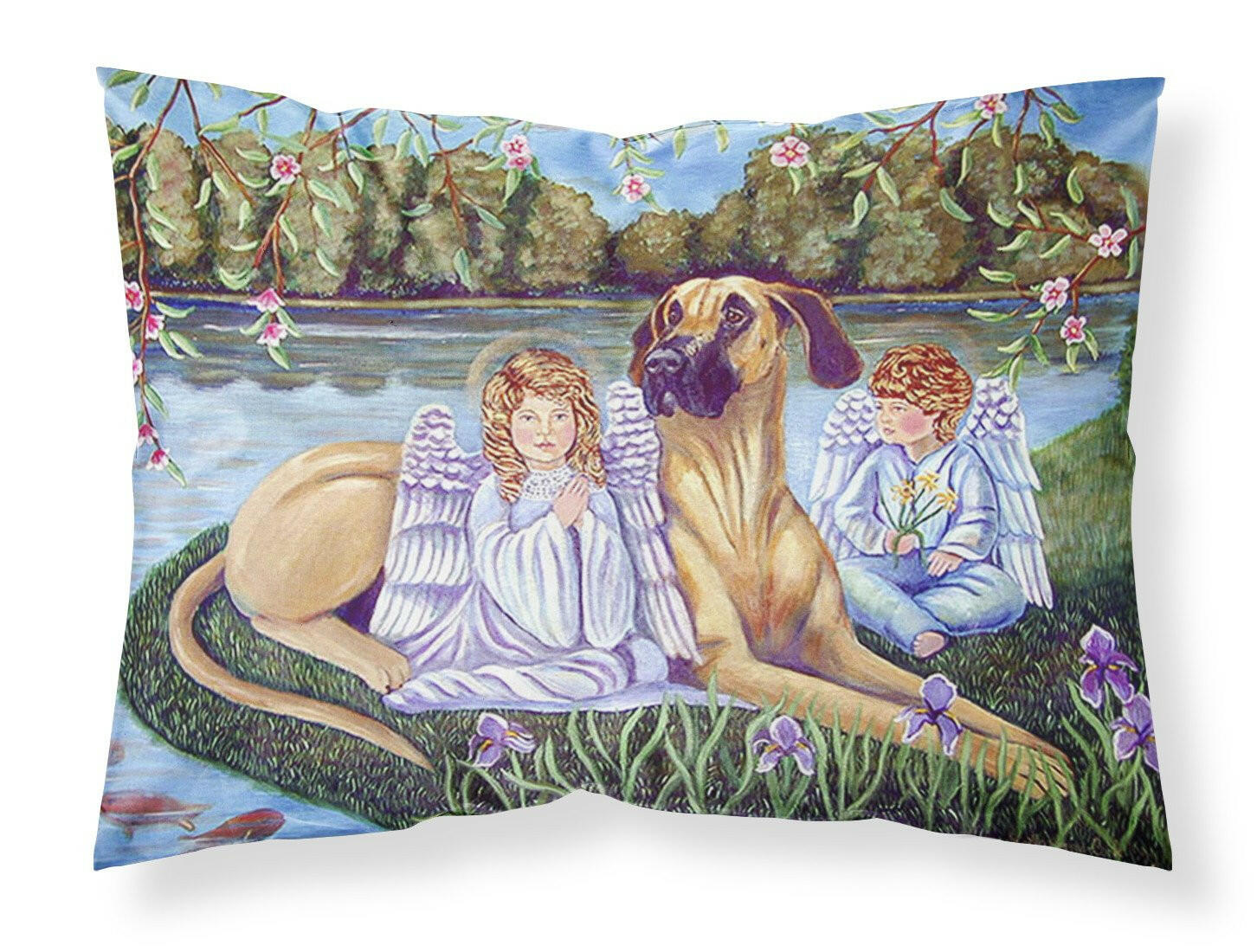 Angels with Great Dane Standard Pillowcase Lightweight Super Soft Easy Care Decorative Artwork Pillowcase, Standard