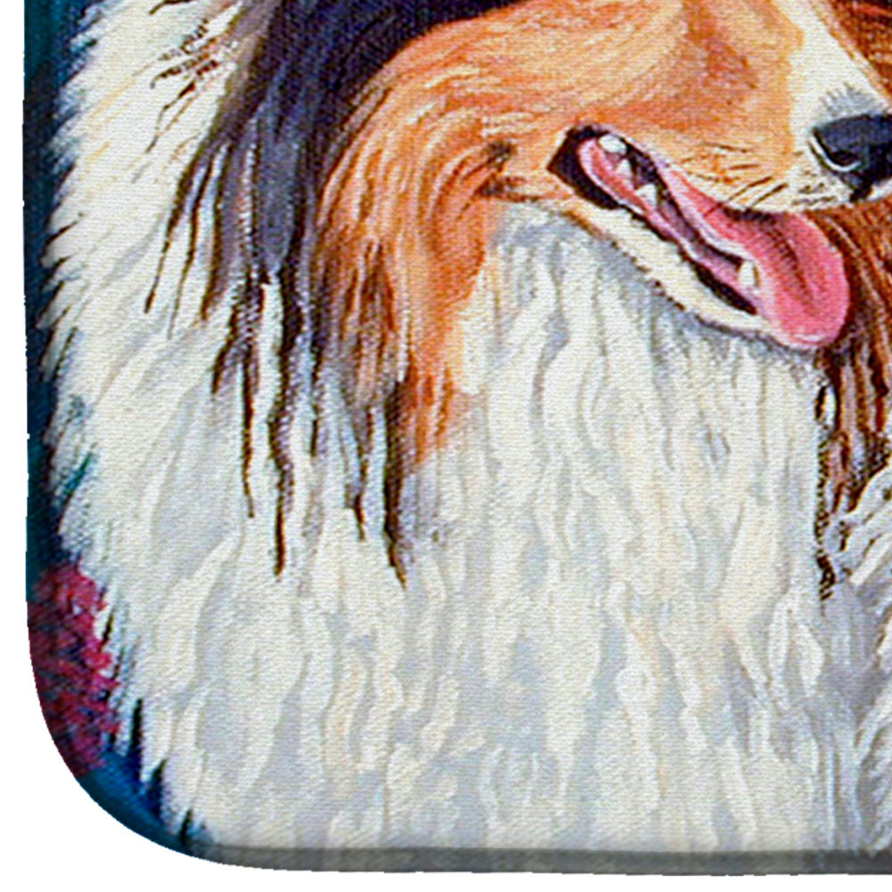 Sheltie Dish Drying Mat Absorbent Dish Drying Mat Pad for Kitchen Counter Dish Drainer Mat for Countertop, 14 x 21", Multicolor