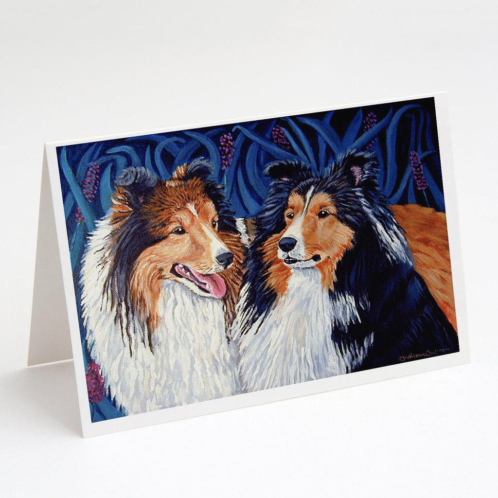 Sheltie Greeting Cards Pack of 8 Blank Cards with Envelopes Whimsical A7 Size 5x7