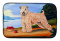 Wheaten Terrier Soft Coated Dish Drying Mat Absorbent Dish Drying Mat Pad for Kitchen Counter Dish Drainer Mat for Countertop, 14 x 21", Multicolor