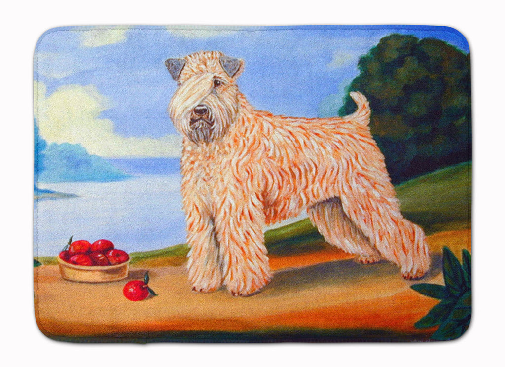 Wheaten Terrier Soft Coated Memory Foam Kitchen Mat Machine Washable Anti-Fatigue Cushion Comfort Bath or Kitchen Rug