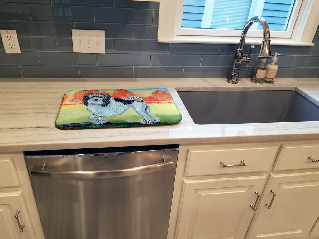 Lowchen Dish Drying Mat Absorbent Dish Drying Mat Pad for Kitchen Counter Dish Drainer Mat for Countertop, 14 x 21", Multicolor
