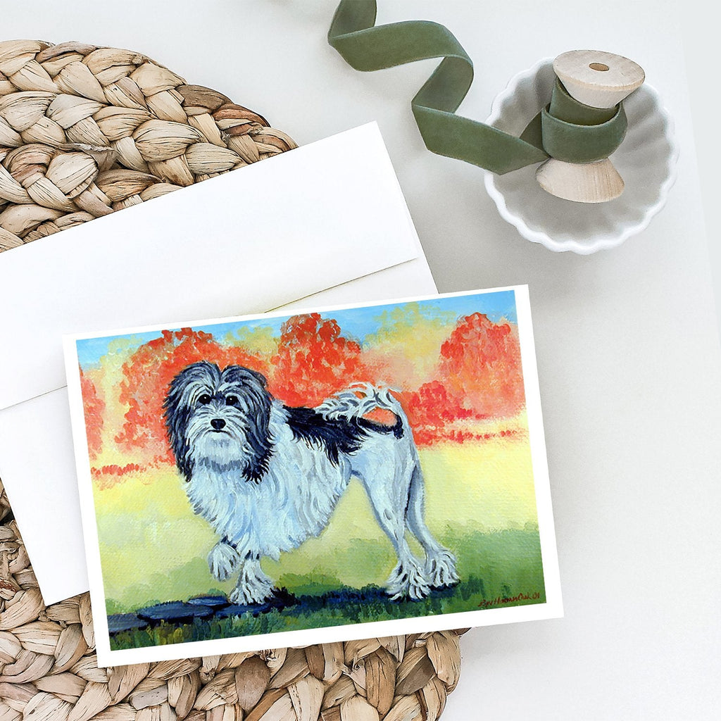 Lowchen Greeting Cards Pack of 8 Blank Cards with Envelopes Whimsical A7 Size 5x7