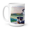 Australian Shepherd Ceramic Coffee Mug 15 oz Decorative Large C Handle Mug Cup for Tea, Cocoa Hot Chocolate