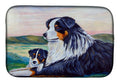 Australian Shepherd Dish Drying Mat Absorbent Dish Drying Mat Pad for Kitchen Counter Dish Drainer Mat for Countertop, 14 x 21", Multicolor