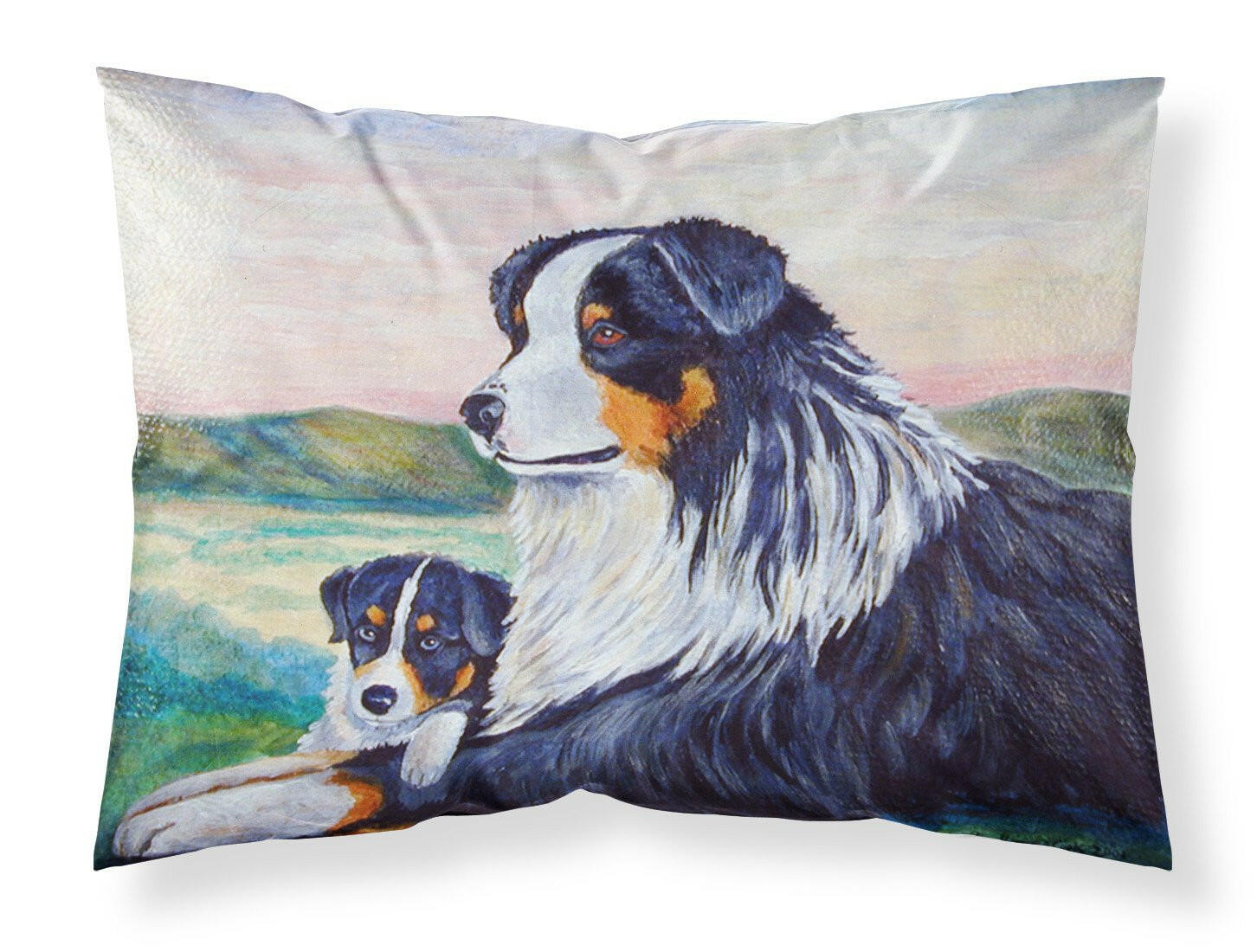 Australian Shepherd Standard Pillowcase Lightweight Super Soft Easy Care Decorative Artwork Pillowcase, Standard