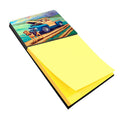 Bloodhound Watercolor Sticky Note Holder Refillable Dispenser Desk Accessory 3x3 Pad Gift