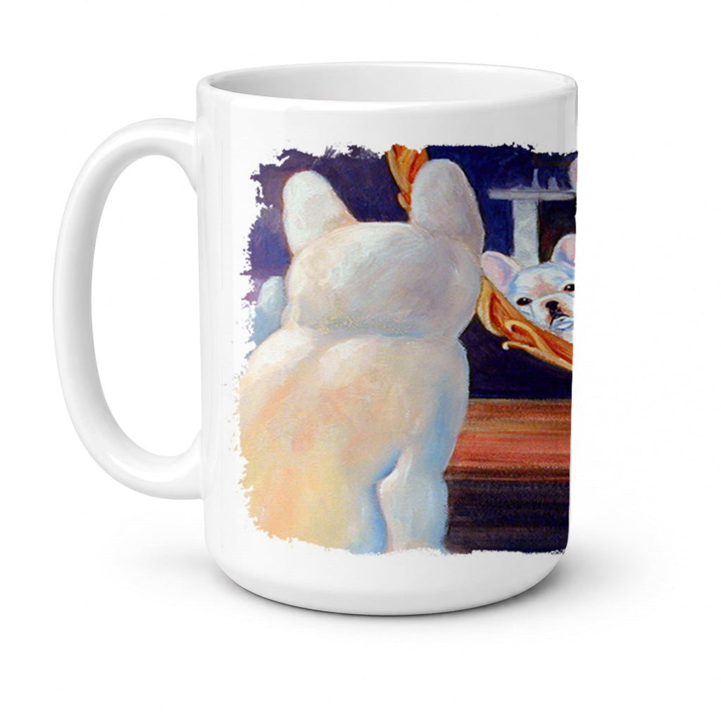 French Bulldog Ceramic Coffee Mug 15 oz Decorative Large C Handle Mug Cup for Tea, Cocoa Hot Chocolate
