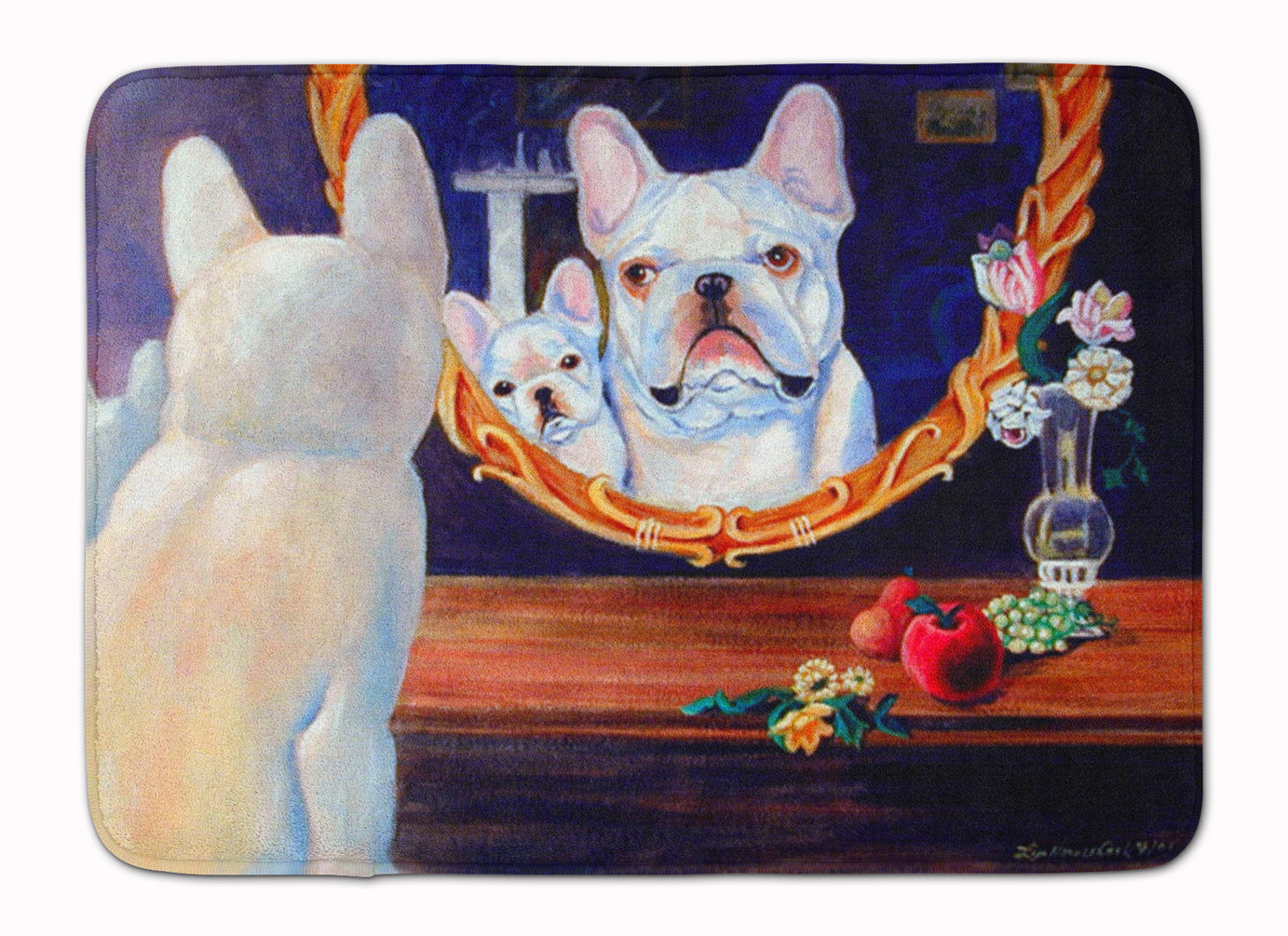 French Bulldog Memory Foam Kitchen Mat Machine Washable Anti-Fatigue Cushion Comfort Bath or Kitchen Rug