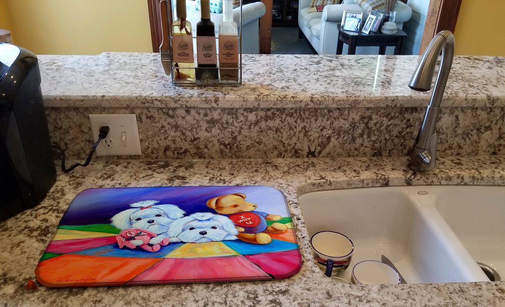 Maltese Dish Drying Mat Absorbent Dish Drying Mat Pad for Kitchen Counter Dish Drainer Mat for Countertop, 14 x 21", Multicolor