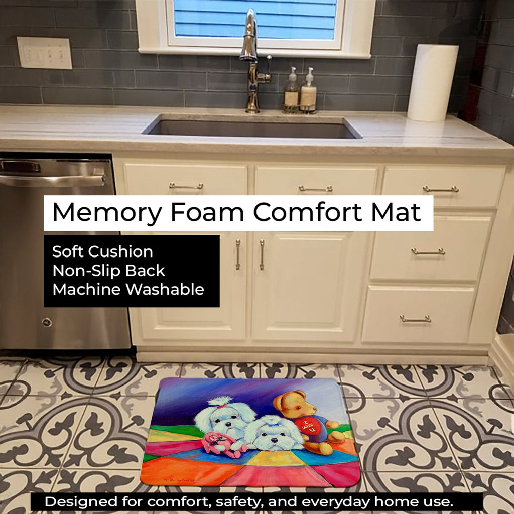 Maltese Memory Foam Kitchen Mat Machine Washable Anti-Fatigue Cushion Comfort Bath or Kitchen Rug