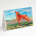 Min Pin Greeting Cards Pack of 8 Blank Cards with Envelopes Whimsical A7 Size 5x7